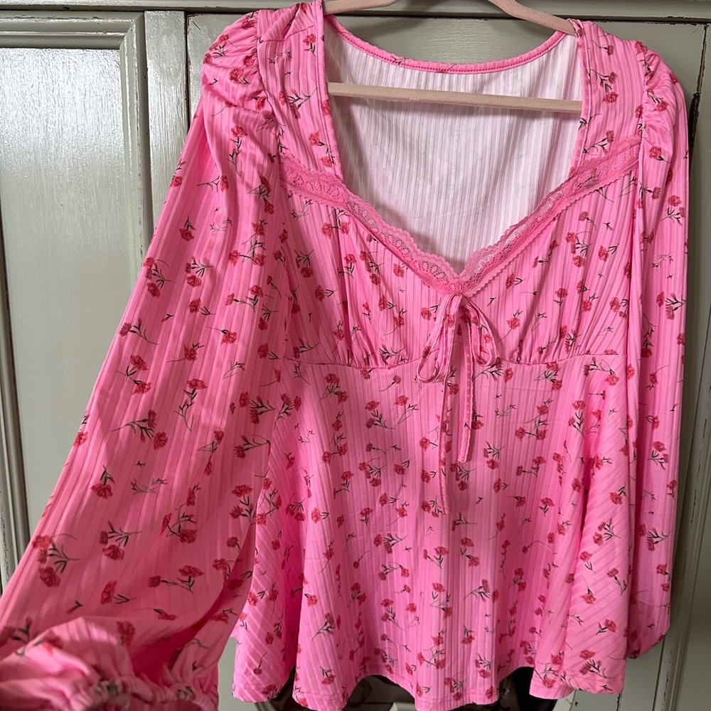 Floral Pink Blouse
